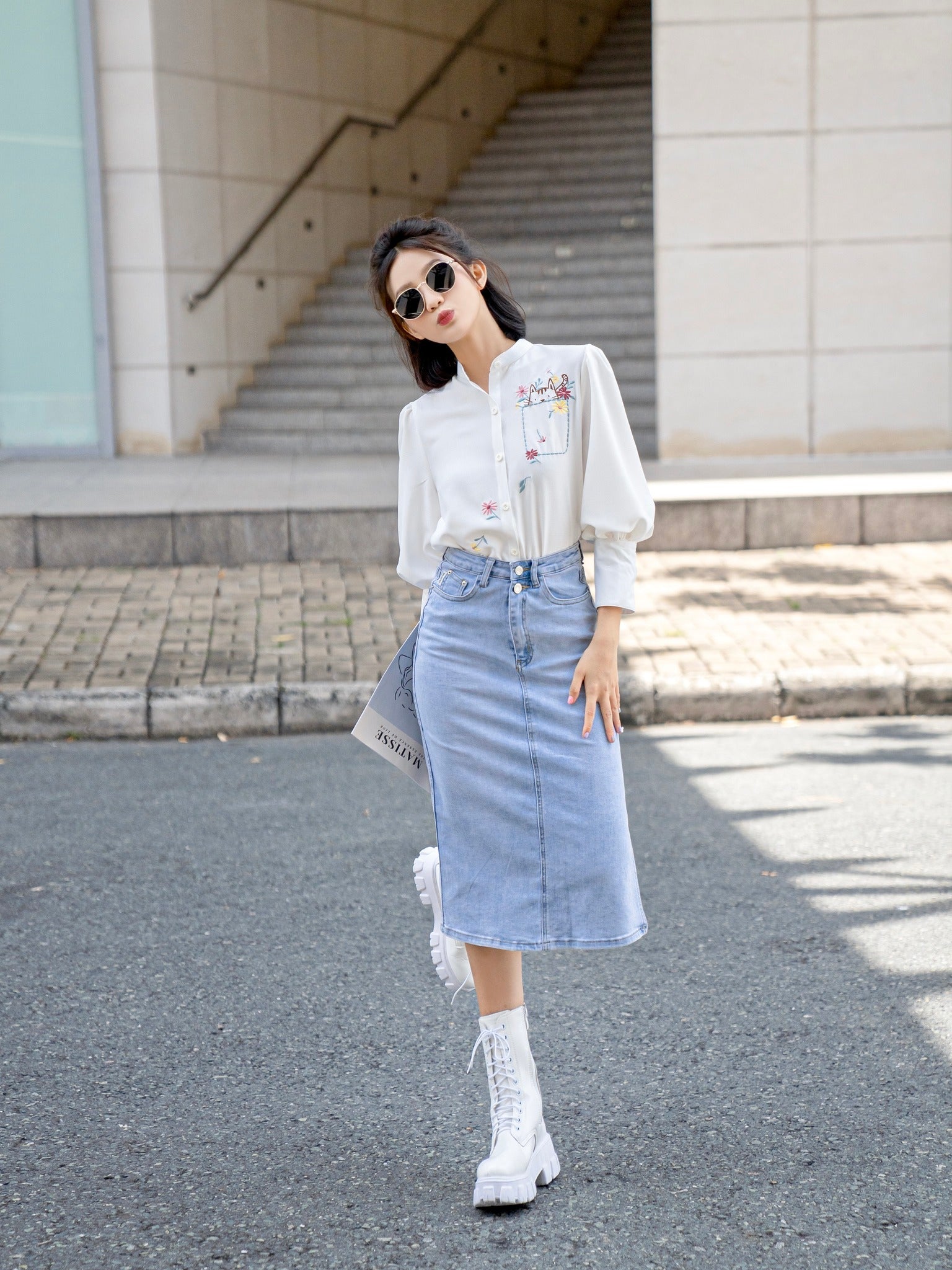 Solar Kitty Pocket Dress Shirt - GU Fashion | Vietnam Fashion Style Solar Kitty Pocket Dress Shirt - GU Fashion | Vietnam Fashion Style